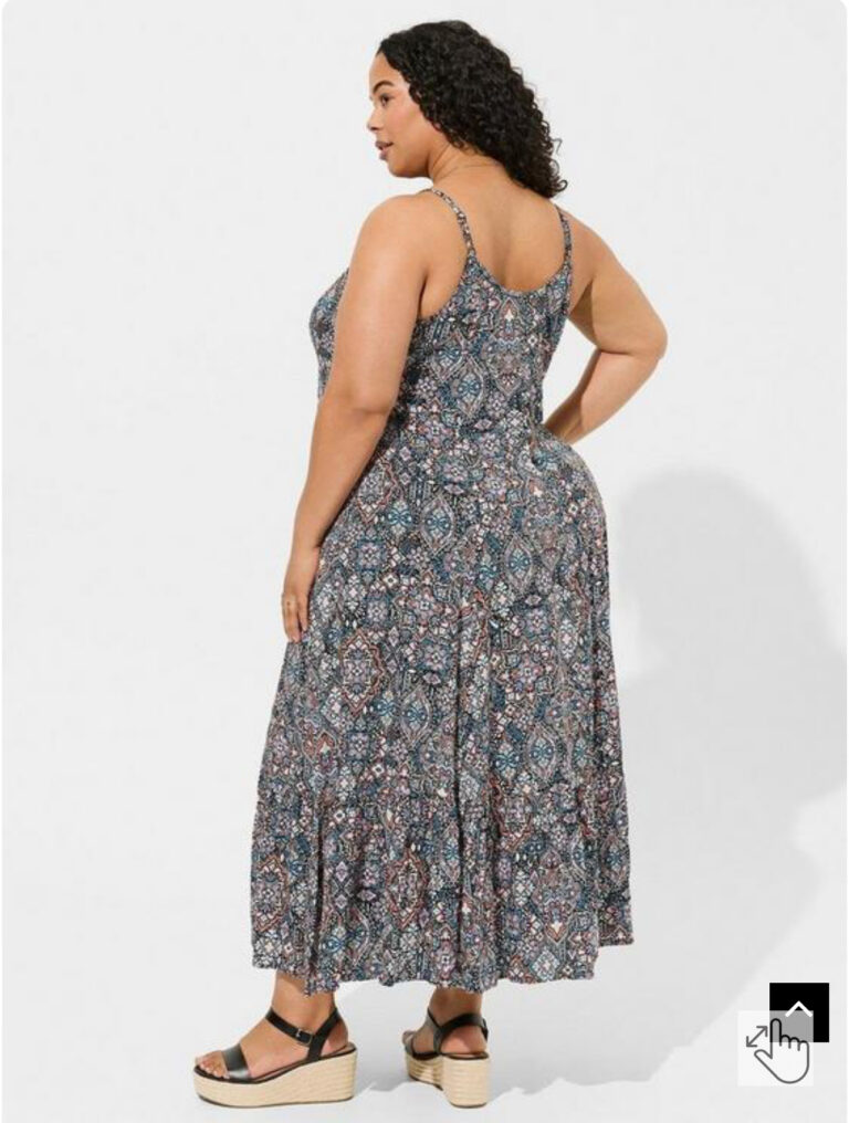 Multi-print Maxi Dress - Available at LC and Cheeks Plus Size Store