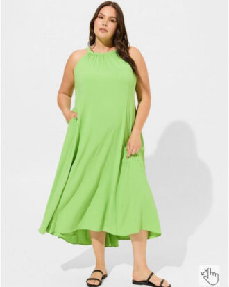 PLUS SIZE HI-LOW MAXI AT LC AND CHEEKS