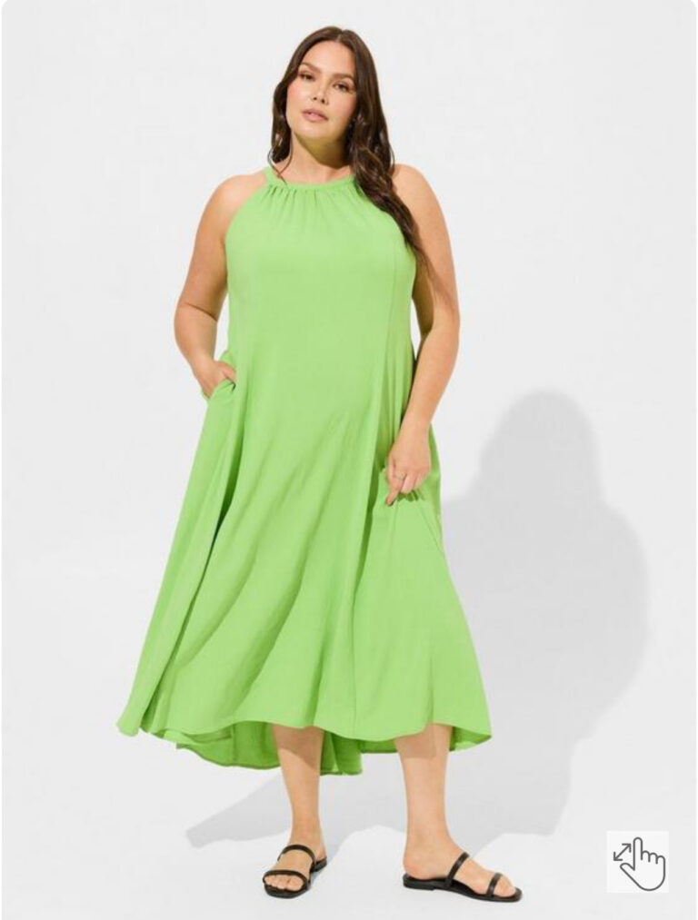 PLUS SIZE HI-LOW MAXI AT LC AND CHEEKS