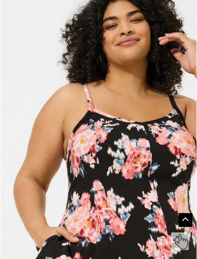 Floral Midi Dress - Plus Size pink floral spaggetti midi - Available at LC and Cheeks