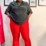 Plus Size Jeggings - Red