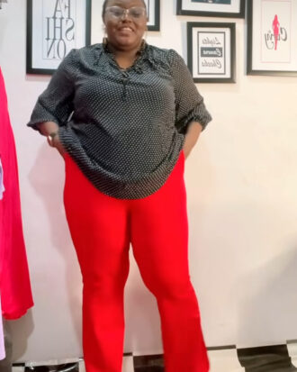 Plus Size Jeggings - Red