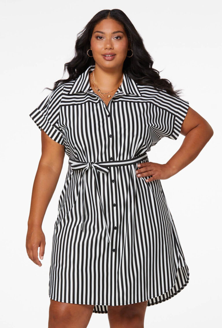 Striped Shirt Dress