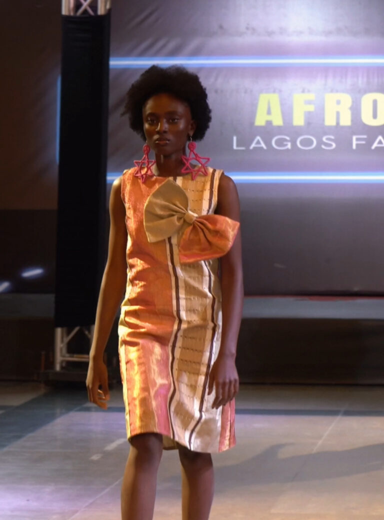 Asooke Bow Dress - LC and Cheeks at Lagos Fashion Festival