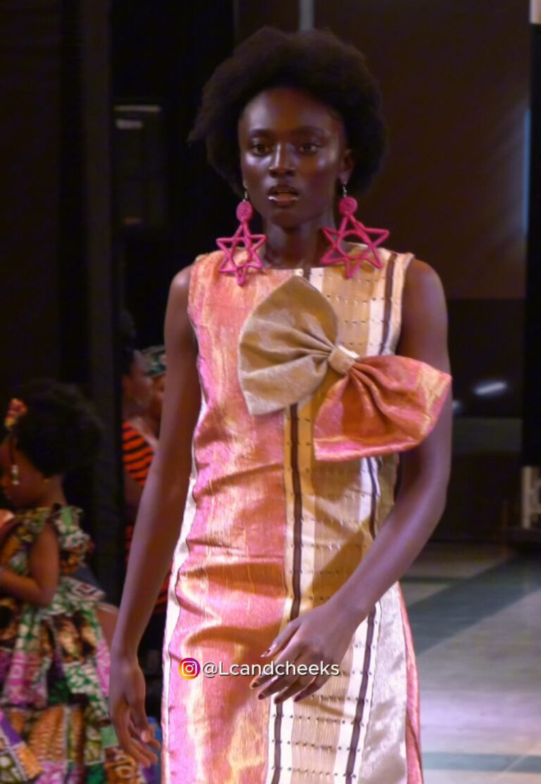 Asooke Bow Dress - LC and Cheeks at Lagos Fashion Festival