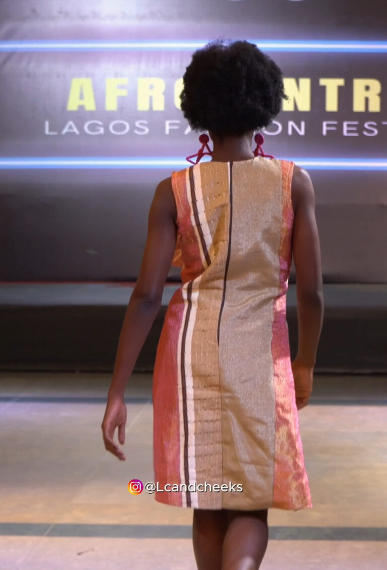 Asooke Bow Dress - LC and Cheeks at Lagos Fashion Festival