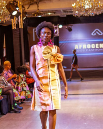 Asooke Bow Dress - LC and Cheeks at Lagos Fashion Festival