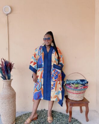 Arike Vintage Agbada - Navy Asoke