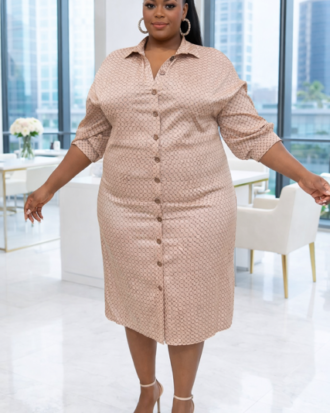 Silk Printed Shirt Dress