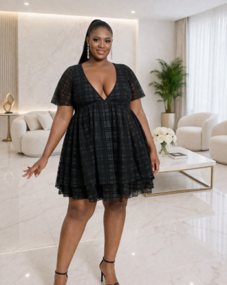 Nova Black Swing Dress