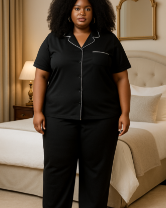 BLACK SHORT SLEEVE PJS