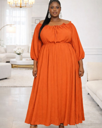 Burnt Orange Off Shoulder
