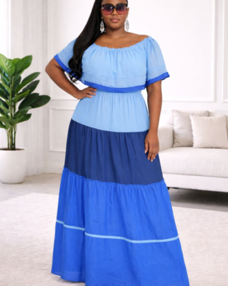 Colour Block Cape Maxi