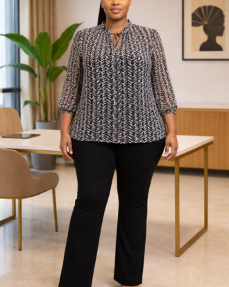 Printed Chiffon Blouse