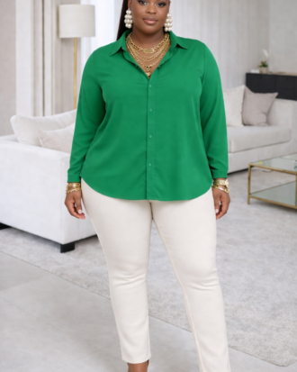 Crepe Green Shirt
