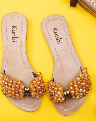 Buena Beaded Luxury Slides - Shoes by Kunbi at LC and Cheeks