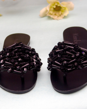 Beaded Luxury Slides -Linda