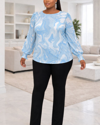Marble Long Sleeve Top