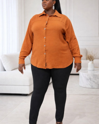 Textured Orange Long Sleeves